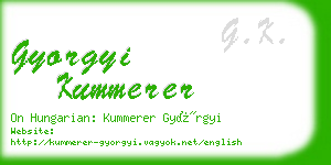 gyorgyi kummerer business card